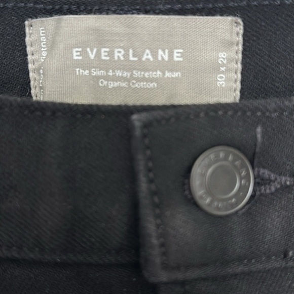 NEW EVERLANE The Slim 4-Way Stretch Organic Jean | Uniform in Black Size 30 x 28 - Picture 7 of 8